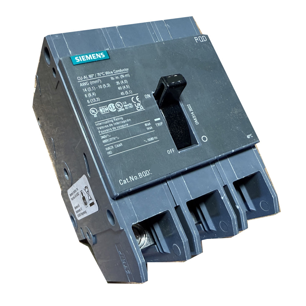 Siemens/ITE BQD315 Circuit Breaker – 15 Amp 3-Pole 480V Bolt-On