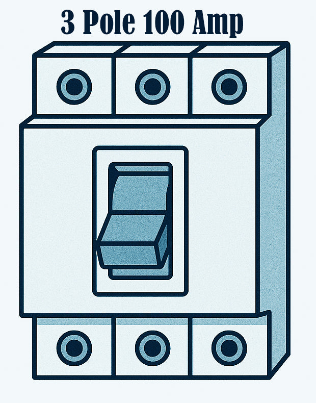 480 volt 100 amp 3 pole for your selected panelboard