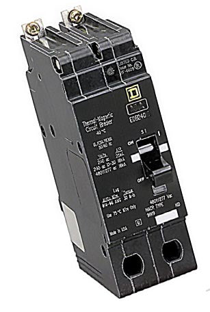 EDB24015 Square D  2  Pole 15 amp 480 Volt Bolt-on